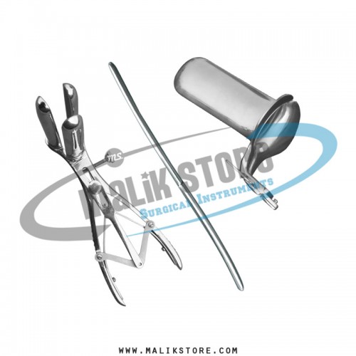 hegar uterine dilator, 5-6 mathieu speculum, collin large